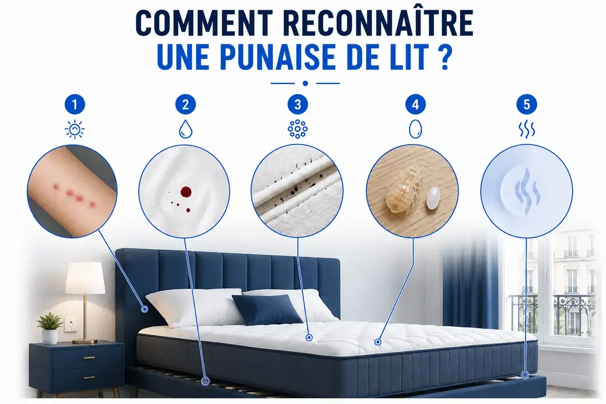 Signes permettant de reconnaître une punaise de lit dans une chambre