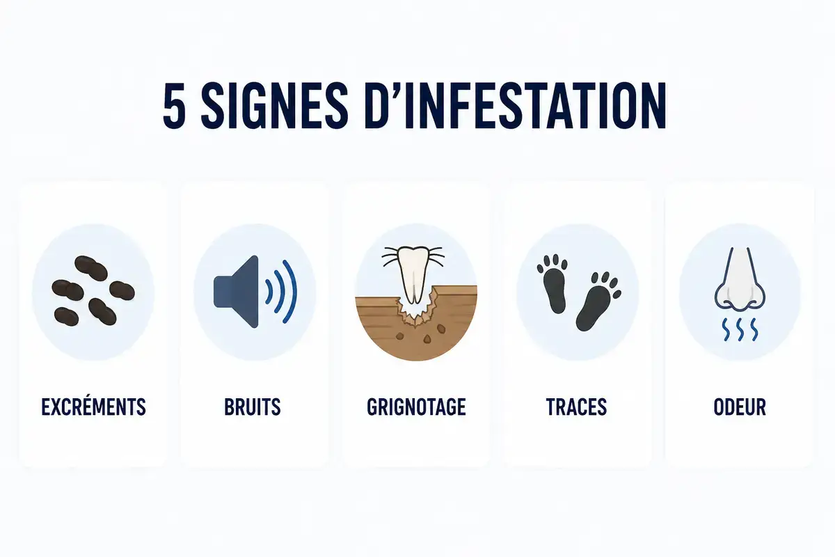 Les principaux signes d'une infestation de rats.
