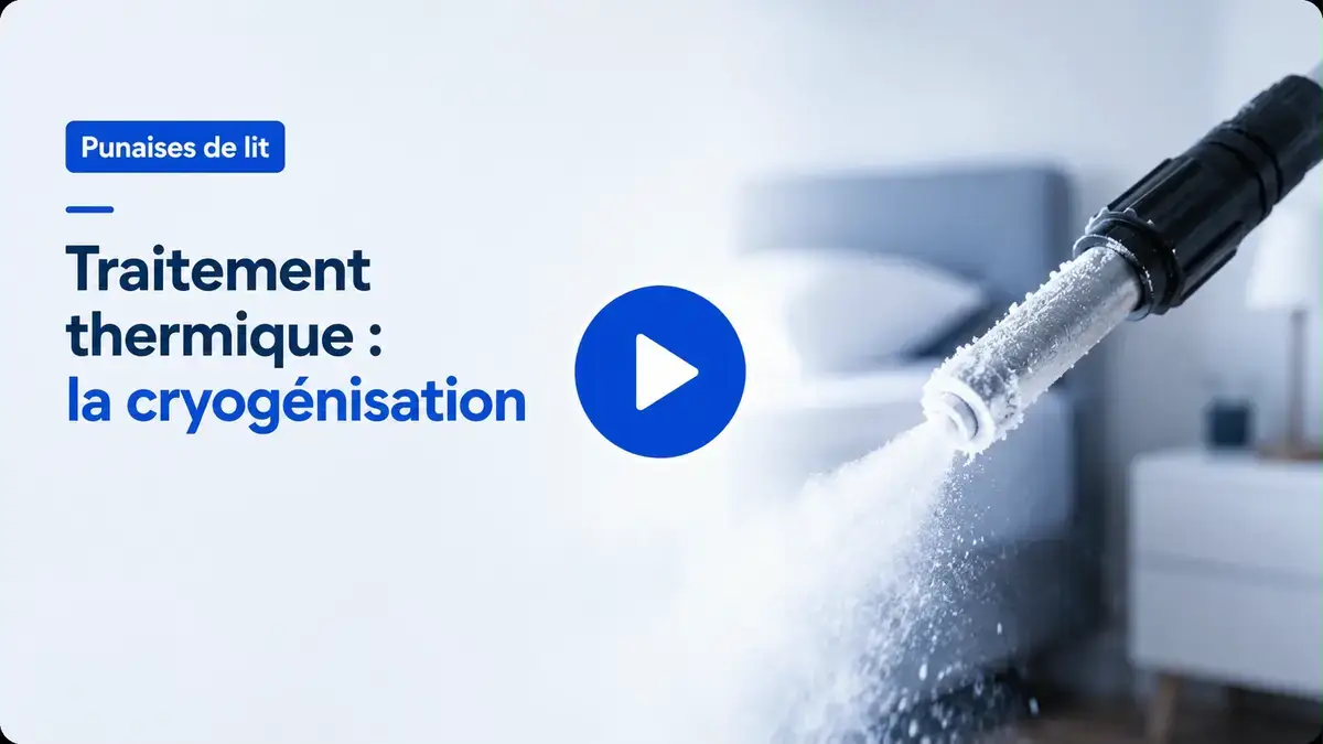 vidéo sur l'extermination des punaises de lit par la cryogénisation
