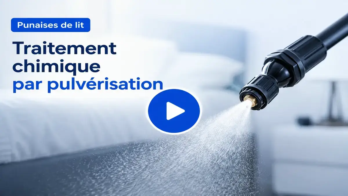 Vidéo pulvérisation insecticide contre les punaises de lit