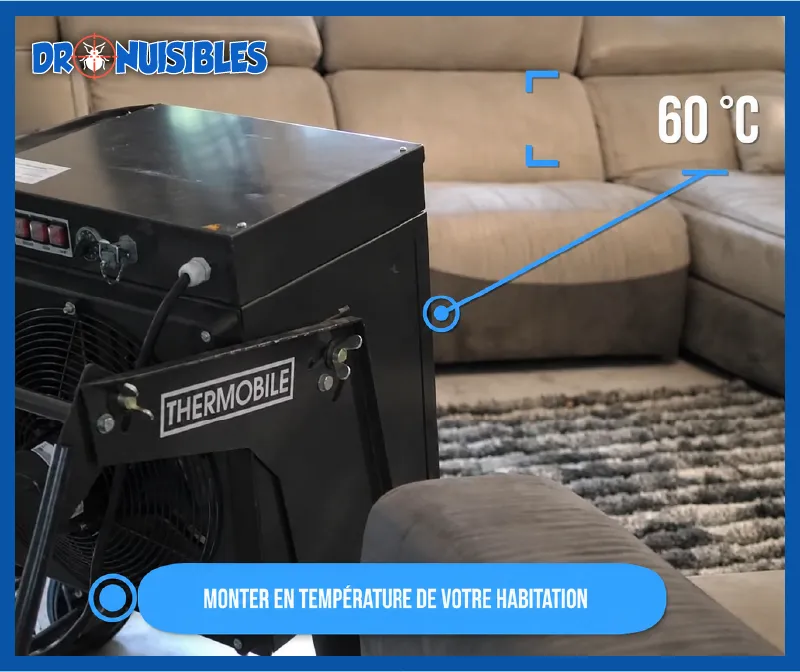 canon a chaleur punaises de lit montee en temperature 60 degres traitement thermique logement