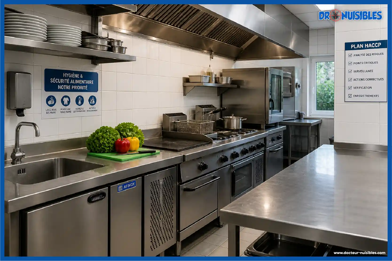 cuisine professionnelle respectant les normes haccp et hygiene alimentaire