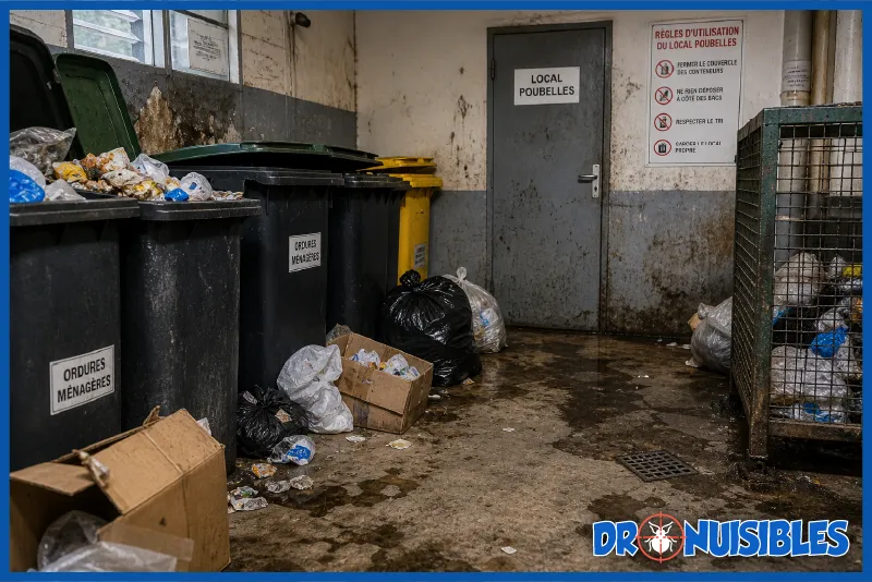 local poubelle copropriete source infestation rats dechets