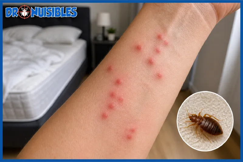 piqûres de punaises de lit boutons rouges alignés réactions cutanées traitement naturel