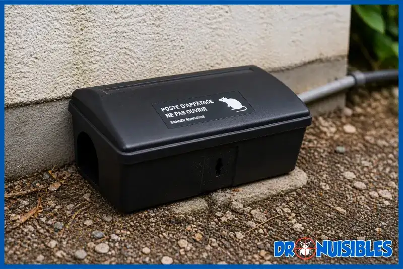 poste d appatage raticide securise contre les rats exterieur