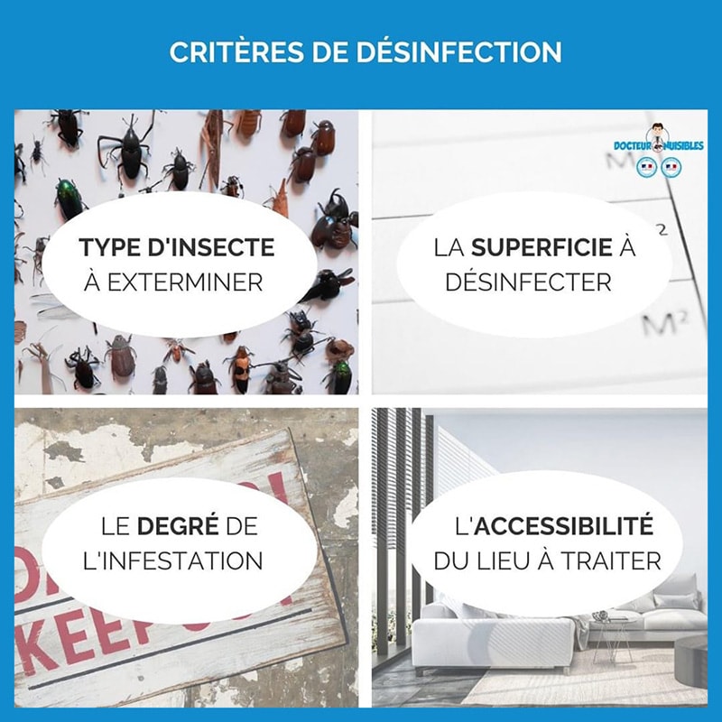 Prix de désinfection