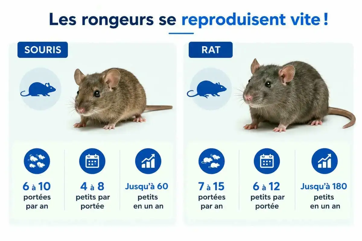 Les rongeurs se reproduisent vite