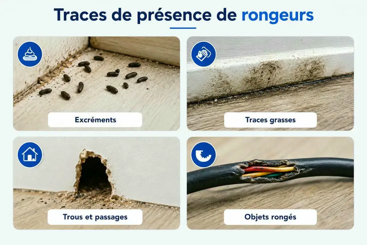 Reconnaître des traces de rongeurs